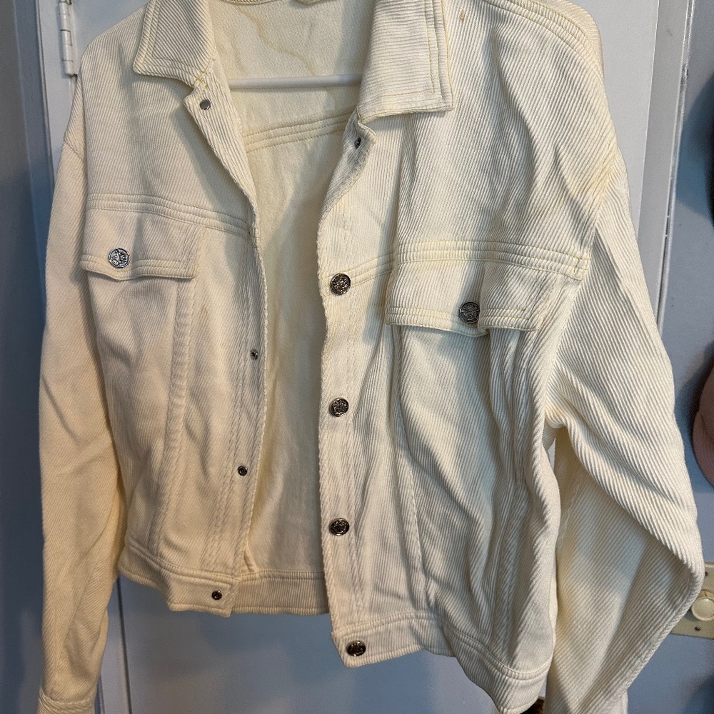 Vintage 90s Gianni Versace White Jean Jacket Size S